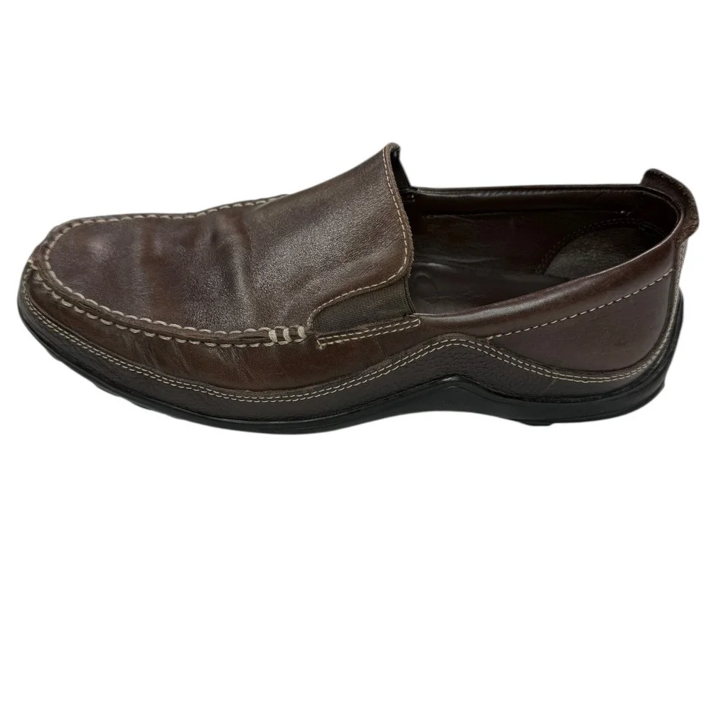 Cole Haan Mens 9W Brown Leather Slip On Loafer Driving Moccasin Shoes